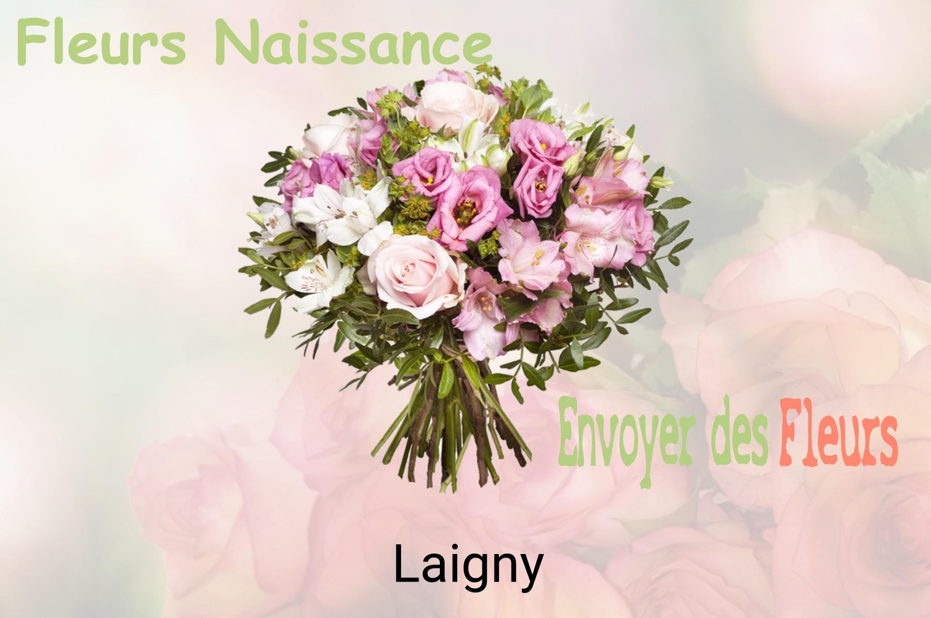 Bouquet de fleurs de naissance livré à Laigny